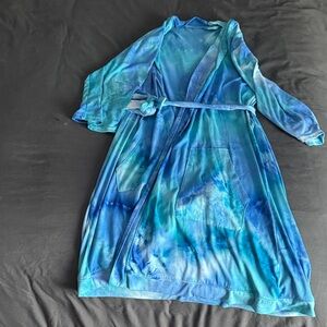 Blue Tie-Dye Women's Robe